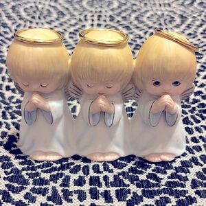 Vintage Three Praying Angels  Ceramic Figurines